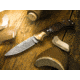 Boker USA Mokume Damascus Walnut Knife, Brown, Small, 110166DAM