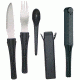 Boker USA SnacPac Utensil Set w/Salt and Pepper,Black,Clam Pack B-03BO800C