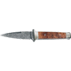 Boker USA Solingen Leopard Damascus Boot Knive, Damascus 3 1/4in Blade, Amboina Burl Wood Handle, 120515DAM