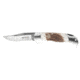 Boker Stag Lock Blade Folding Knife, 3.1in, N690, Clip Point Blade, Stag, Silver Handle, 112004ST