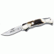 Boker Stag Lock Blade Folding Knife, 3.1in, N690, Clip Point Blade, Stag, Silver Handle, 112004ST
