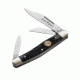 Boker USA Traditional Series Medium Stockman Folding Knife,Carbon Steel Blade,3.5in Closed,Jigged Black Bone Handle,Clam Pack 110728C