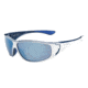 Bolle Highwood Sunglasses, Shiny White/Blue Frame, Offshore Blue Oleo AR Lens, Polarized, 12024