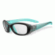 Bolle Coverage Sport Protective Single Vision Prescription Safety Glasses,Oval,Black and Blue Lagoon Frame 11885SV