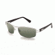 Bolle Malcolm Sunglasses, Shiny Silver Frame, Polarized Axis Lens, 11398