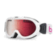 Bolle Nebula Kids Ski Goggles - Shiny White Stripes Frame and Vermillon Gun Lens 20984
