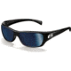 Bolle Crown Sunglasses 11325, Shiny Black Frame, Polar Off Shore Blue Lens