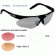 Bolle Parole Sunglasses with Interchangeable Lenses, Matte Black Frame, TNS Gunmetal Vermillon EagleVision2 Clear Lens, 0754201524