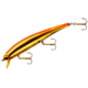 Bomber Long 15A Slender Minnow Jerkbait, 4-1/2in, 1/2oz, Gold Chrome Fluoriscent Orange/White, B15AMKFOW