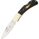 Boone Knife Co Large Lockback Folding Knife, 3.375in, Stainless Blade, Walnut Handle DB06