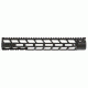 Bootleg Inc MLok Handguard, 13.4 in, 6061 Aluminum, AR 15 w/KMR Mounting Hardware, Black, BP-HG13-M1