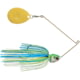 Booyah J.C. Covert Series Single Colorado Spinnerbait Fishing Hook, 1/2oz, 1 Piece, White/Chartreuse/Blue, BYCVS12G5C730