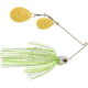 Booyah J.C. Covert Series Double Colorado Spinnerbait Fishing Hook, 1/2oz, 1 Piece, White/Chart/Silver Scl-Gold, BYCVS12GGC729