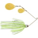 Booyah J.C. Covert Series Double Colorado Spinnerbait Fishing Hook, 3/8oz, 1 Piece, White/Chart/Silver Scl-Gold, BYCVS38GGC729