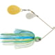 Booyah J.C. Covert Series Double Colorado Spinnerbait Fishing Hook, 3/8oz, 1 Piece, White/Chartreuse/Blue, BYCVS38NGC730