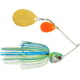 Booyah J.C. Covert Series Double Colorado Spinnerbait Fishing Hook, 1 oz, 1 Piece, White/Chartreuse/Blue-Orange, BYCVS1OGC730