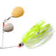 Booyah Double Colorado Spinnerbait, 3/8oz, White Chartreuse, BYBCC38616