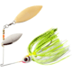 Booyah Double Willow Spinnerbait, 1/2oz, Chart White Shad, BYBW12646