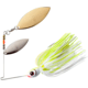 Booyah Double Willow Spinnerbait, 3/8oz, White Chartreuse, BYBW38616