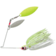 Booyah Glow Blade Willow Spinnerbait, 3/8oz, Ch Pearl Wht/Wht Cht, BYGBW38616