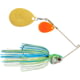 Booyah J.C. Covert Series Double Colorado Spinnerbait Fishing Hook, 3/4oz, 1 Piece, White/Chartreuse/Blue-Orange, BYCVS34OGC730