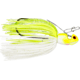 Booyah Melee Jig, 1/2 oz, 3.25 in, White Chartreuse/Silver Blad, BYMLE1273