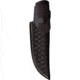 BORDO Potter Satin Fixed Blade Knife, 8.75in Overall, 2.5in, Stainless Steel, Satin Blade, Black/Red Wood Handle, Leather Sheath, POTTER RUSTY STEEL