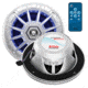 Boss Audio Marine 6.5in 2 Way 200W Speaker w/ Multi Color Illumination and Wireless Remote - Pair, Silver MRGB65S