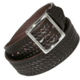 Boston Leather 1.75 Brown Garrison Belt With Stitched Edge, Basketweave, 36, Brown, 6505ST-BRN-3-36