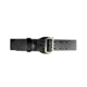 Boston Leather Sam Browne 2.25in Fully Lined Duty Belt w/ Chrome &amp; Brass Buckle, Basketweave, Black, Brass Buckle, Size 38, 6501-3-58-GLD