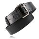 Boston Leather Sam Browne 2.25in Fully Lined Duty Belt w/ Chrome &amp; Brass Buckle, Black, 6501-3-40
