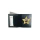 Boston Leather Book Style Badge Wallet, Black - 150-CPD