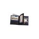 Boston Leather Book Style Badge Wallet, Card Slots, Black - 175-S-4135