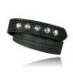 Boston Leather 1 1/2 Five-snap Belt, Black - 6583-3-44