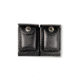 Boston Leather Double Slotted Dump Box, Black, 5636-3-GLD