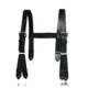 Boston Leather Firefighter's H-Back Suspenders, Button Attachment, Black, 2XL, 9178-1-2X
