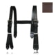 Boston Leather Firefighter's H-back Suspenders, Button Attachment, Brown, 9178-BRN-1