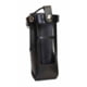 Boston Leather Firefighter's Radio Holders, Black, Plain, Silver Buckle, Motorola APX 8000 HXE, 5620RC35-1