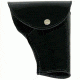 Boston Leather Black Full Grain Leather Flap Holster Plain Fits Glock with Gold Snap, 5030-1-GLD