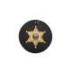 Boston Leather 3.75 Circle Recessed Badge Holder With Clip, Black - 600-6008
