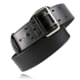 Boston Leather Sam Browne 2.25in Fully Lined Duty Belt w/ Chrome &amp; Brass Buckle, Black, 6501-1-52-GLD