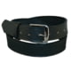 Boston Leather 1.25in Lined Off Duty Belt, Brass, Plain, Black, 50 in, 6582L-1-50-GLD