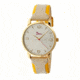 Boum Bm2203 Contraire Ladies Watch, Silver, Yellow Leather BOUBM2203