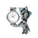 Boum Arc Floral-Print Wrap Watch - Women's, Silver/White, 34mm, BOUBM5005
