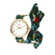Boum Arc Floral-Print Wrap Watch - Women's, Gold/Green, 34mm, BOUBM5007
