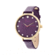 Boum Perle Leather-Band Watch, Gold/Purple, BOUBM5102