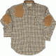 Boyt Harness Traditional Ultrasuede Check Pattern Plaid Shirt, Brown
