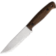 BPS Knives Adventurer Camping Fixed Blade Kniffe, 10.13in Overall, 5.25in, Satin Scandi Grind 1066 Carbon Steel Blade, Walnut Handle, Leather Sheath, ADVENTURERCSHF