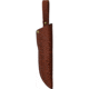 BPS Knives 9.75in 1066 Carbon Camping Fixed Blade Knife, 9.75in Overall, 5.25in, Satin Scandi Grind 1066 Carbon Steel Blade, Walnut Handle, Leather Sheath, BK06CSH