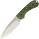 Bradford Knives Guardian 3 Toxic, Green/Black Fixed Blade Knife, 6.75in Overall, 3.25in Stonewash N690 SS Drop Point, Textured G10 Handle, Green/ Black Handle, Brown Leather, Black, 3FE-010-N690